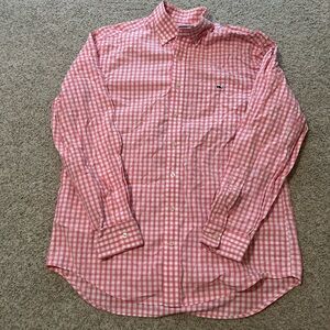 Vineyard Vines Pink and White Casual Button Down Shirt